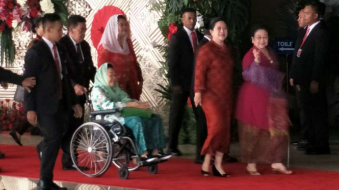 Megawati Soekarnoputri hadir di Sidang Tahunan MPR RI.