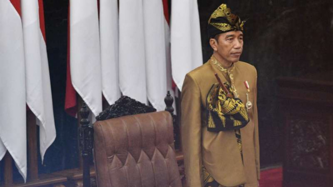 Presiden Joko Widodo mengikuti sidang tahunan dan menyampaikan pidato kenegaraan