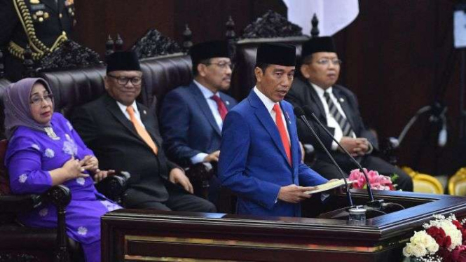 Presiden Joko Widodo sampaikan RUU tentang APBN TA 2020 disertai nota Keuangan