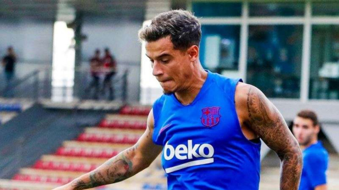 Philippe Coutinho saat membela Barcelona