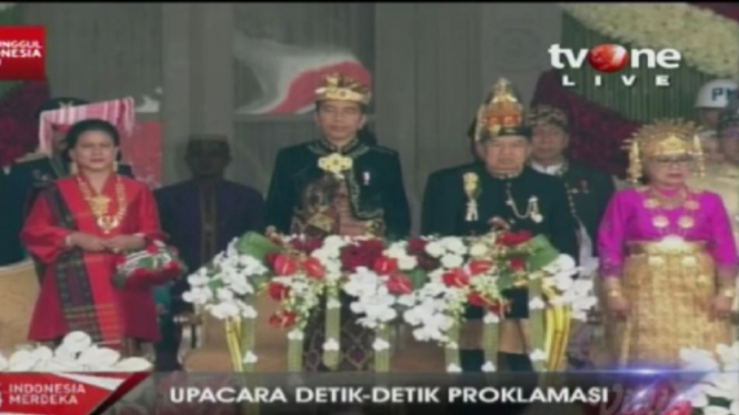 Presiden dan Wakil Presiden saat HUT RI di Istana Negara