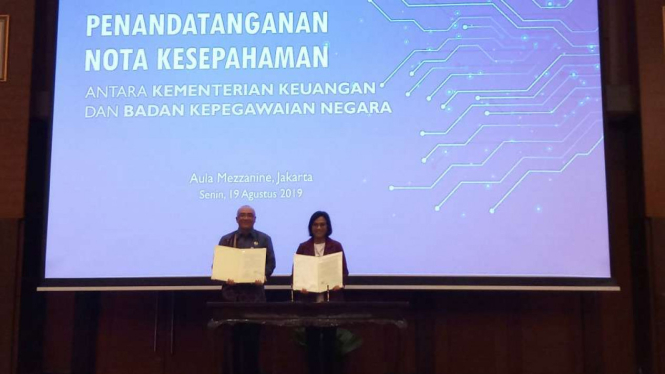 Nota Kesepahaman Kemenkeu dan Badan Kepegawaian Negara.