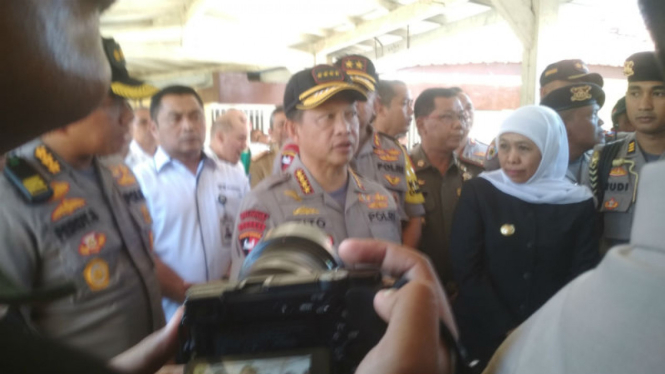 Kapolri Jenderal Tito Karnavian dan Gubernur Jatim Khofifah Indar Parawansa  