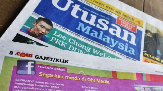 Surat kabar Utusan Malaysia.