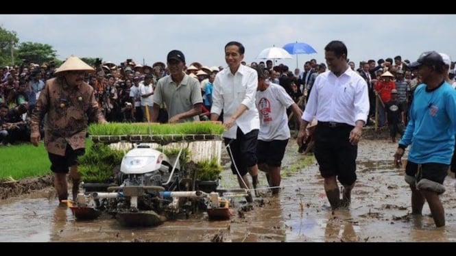 Menteri Pertanian Amran Sulaiman bersama Presiden Jokowi.