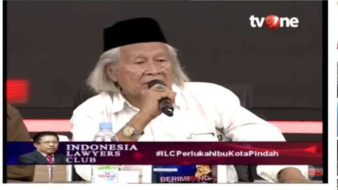 Ridwan Saidi berbicara di program ILC Selasa 20 Agustus 2019