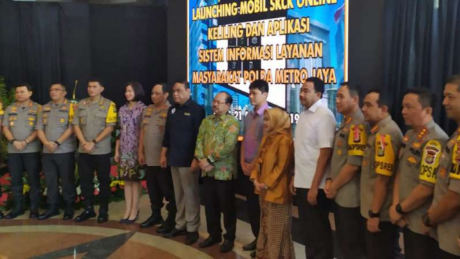 Polda Metro Jaya meluncurkan layanan SKCK keliling, Rabu, 21 Agustus 2019.