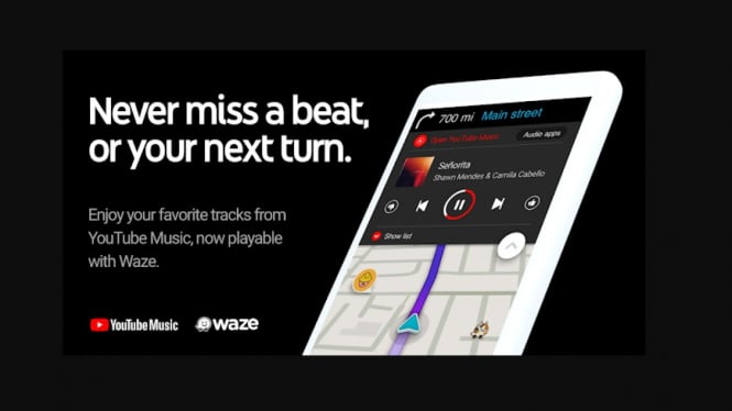Waze bisa nikmati YouTube