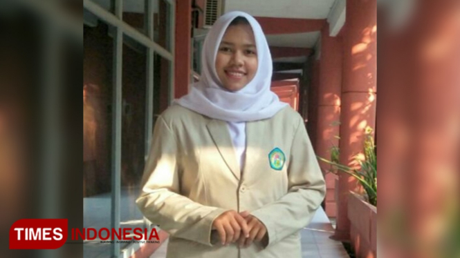 Faridah Nur Jannah Lewa, mahasiswa UNIPDU Jombang dari Timika, Papua. (FOTO: Faridah for Times Indonesia)