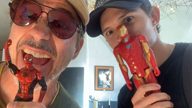 Tom Holland dan Robert Downey Jr