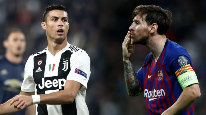 Cristiano Ronaldo dan Lionel Messi