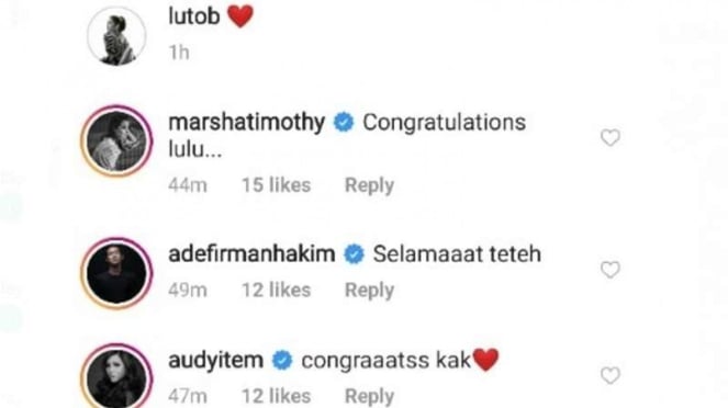 Ucapan selamat untuk Lulu Tobing