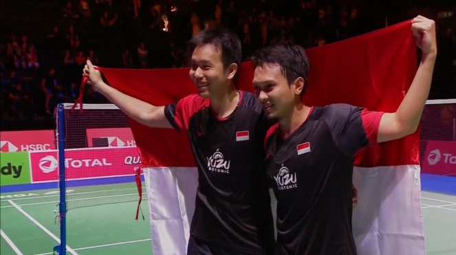 Hendra Setiawan dan Mohammad Ahsan Juara Dunia 2019.