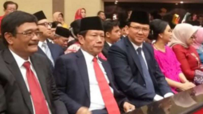 Mantan Gubernur DKI Djarot Saiful Hidayat, Sutiyoso dan Basuki Tjahaja Purnama.