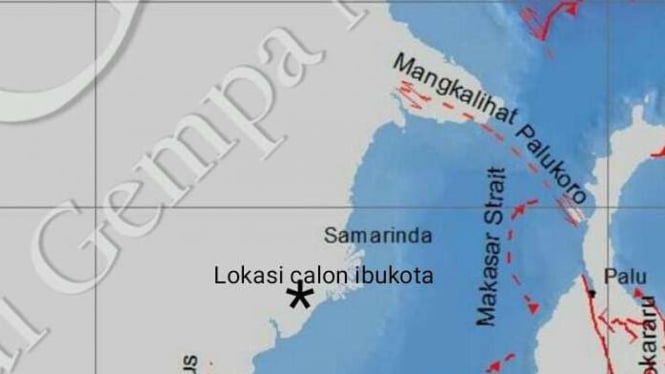 Sesar-sesar aktif mengepung calon ibu kota baru di Kalimantan Timur