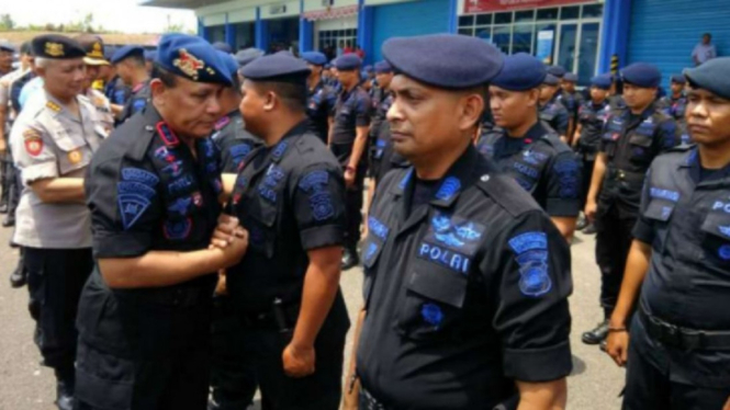  250 personel Satuan Brimob Sumatera Selatan yang dikirim ke Papua