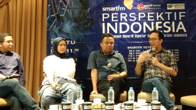 Diskusi Perpsektif Indonesia di Gado-gado Boplo, Cikini, Jakarta Pusat.