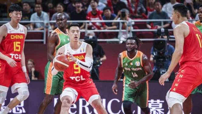 Pertandingan Piala Dunia Basket 2019 antara Pantai Gading kontra China