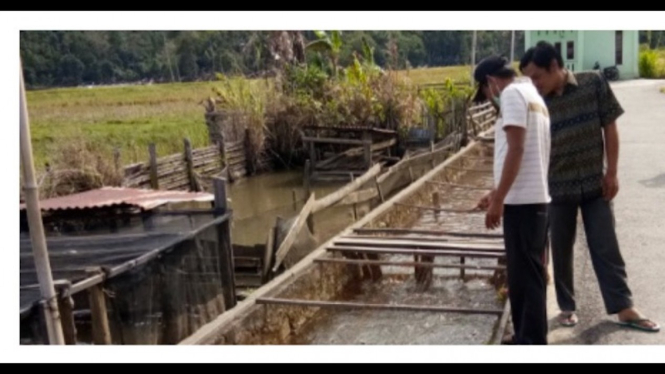 Saluran irigasi di Desa Limok Manaih, Kecamatan Keliling Danau, Kabupaten Kerinci, Provinsi Jambi.