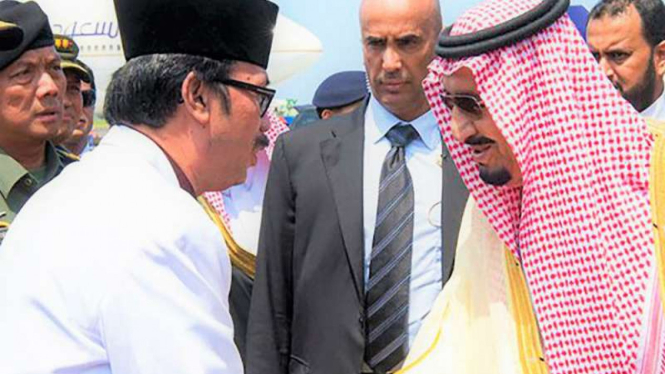 Raja Salman dan Dubes RI Agus Maftuh