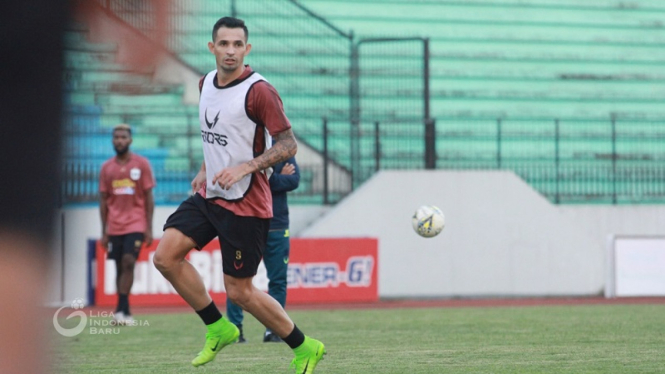 Silvio Escobar saat berlatih dengan PSIS Semarang