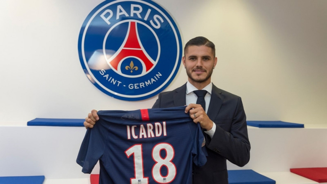 Mauro Icardi diperkenalkan sebagai rekrutan anyar Paris Saint-Germain