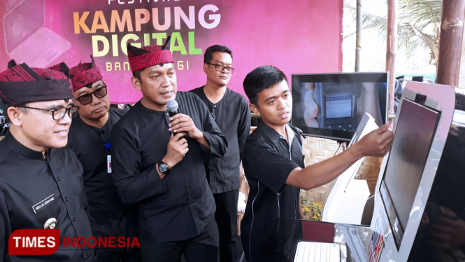 Pemkab Banyuwangi menggelar Festival Kampung Digital 2019 di RTH Maron, Kecamatan Genteng, Banyuwangi. (Foto: Roghib Mabrur/TIMES Indonesia)