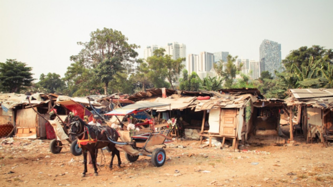 Perkampungan Penarik Delman di Jakarta
