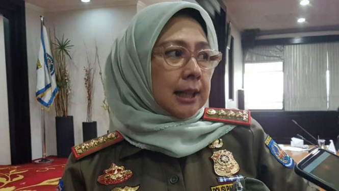 Kepala Satpol PP Kota Depok Lienda Ratna Nurdiany.