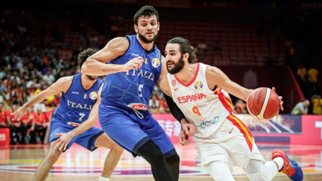 Pertandingan Piala Dunia Basket 2019 antara Spanyol kontra Italia