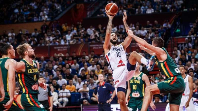 Pertandingan Piala Dunia Basket 2019 antara Prancis kontra Lithuania