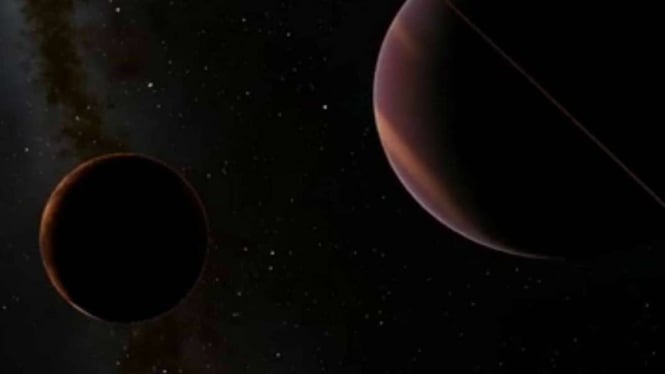 Ilustrasi exoplanet atau planet di luar Tata Surya.