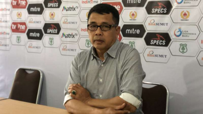 Pelatih PSMS Medan, Jafri Sastra.