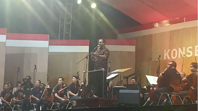 Gubernur DKI Anies Baswedan di Konser Akbar Jakarta 2019