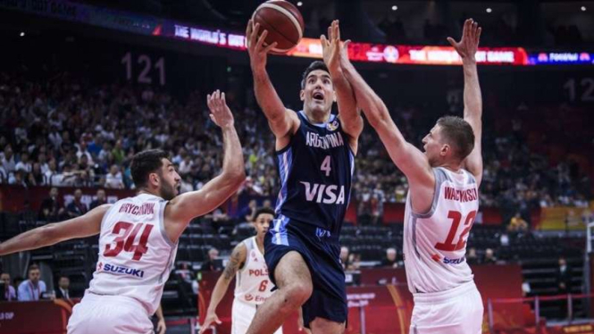 Pertandingan Piala Dunia Basket 2019 antara Argentina kontra Polandia