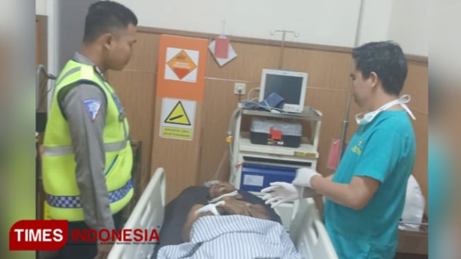 Korban saat menjalani perawatan di RS Bhakti Husada Krikilan. (Foto: Erwin Wahyudi/TIMES Indonesia).