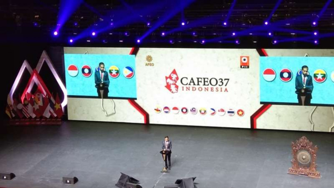 Presiden Jokowi di CAFEO ke-37 tahun 2019 yang digelar di JI-Expo, Kemayoran.