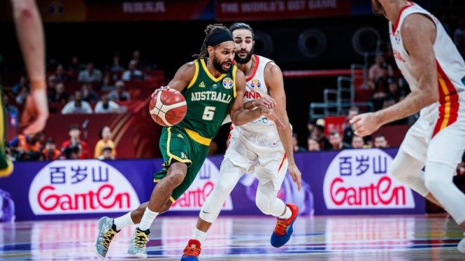 Pertandingan Spanyol vs Australia di semifinal Piala Dunia Basket 2019