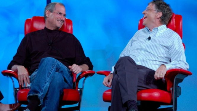 Steve Jobs dan Bill Gates  (FOTO: Business Insider)