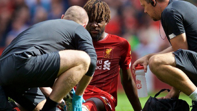 Striker Liverpool, Divock Origi mengalami cedera
