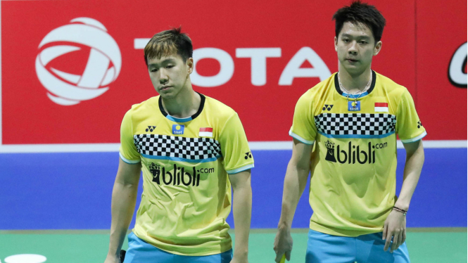 Ganda putra Indonesia, Kevin Sanjaya Sukamuljo/Marcus Fernaldi Gideon.