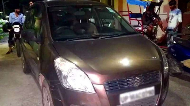 Mobil korban ulah oknum polisi di India