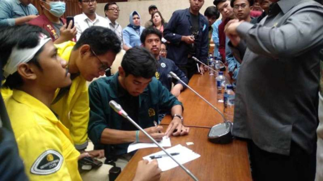 Mahasiswa gelar audiensi dengan DPR.