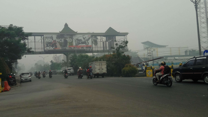 Kabut asap di Kabupaten Kubu Raya, Kalimantan Barat