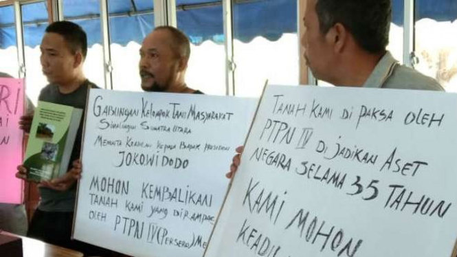 Lahan mereka dirampas selama 35 tahun, Kelompok Tani Simalungun datangi Istana Bogor untuk mengadu ke Presiden Joko Widodo.