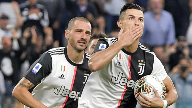 Cristiano Ronaldo cetak gol kemenangan Juventus