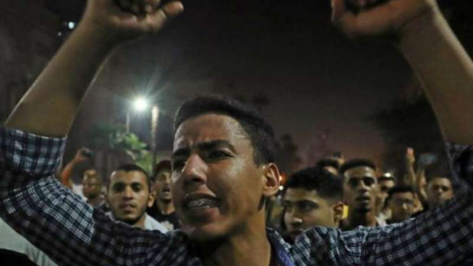 Massa pengunjuk rasa di Mesir