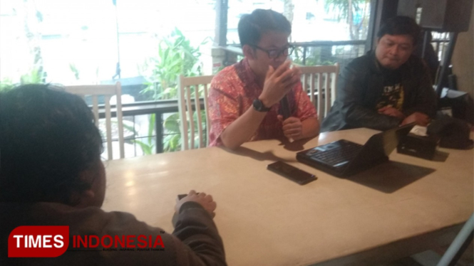 Ketua Perkumpulan Profesional Lingkungan, Dr Tasdiyanto saat diskusi bertemaÂ Pindah Ibu Kota dalam Perspektif HAM dan lingkungan di Yogyakarta. (FOTO: Dwijo Suyono/TIMES Indonesia)