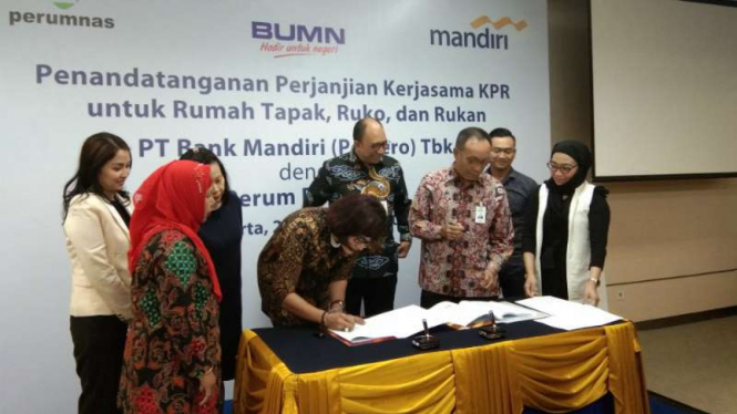 Kerja sama Perumnas dan Bank Mandiri.