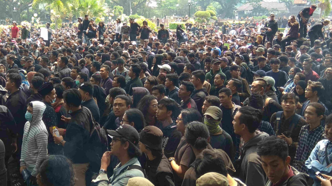 Aksi mahasiswa di Malang